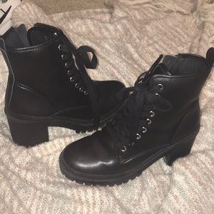 Black chunky boots